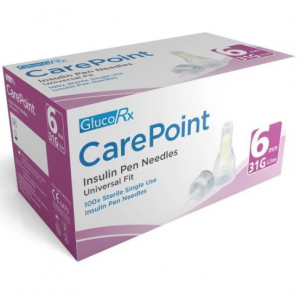 GlucoRx CarePoint 6mm Needles