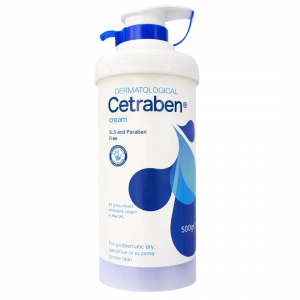 Cetraben Cream 500g – paraffin emollient for dry, itchy and eczema-prone skin, pump pack