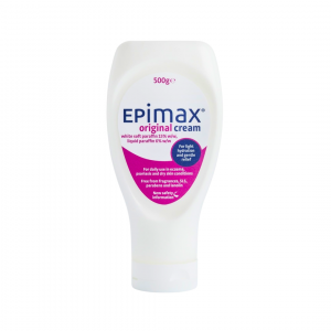 Epimax Original Cream 500g lanolin-free emollient for dry skin, eczema and psoriasis — pump bottle