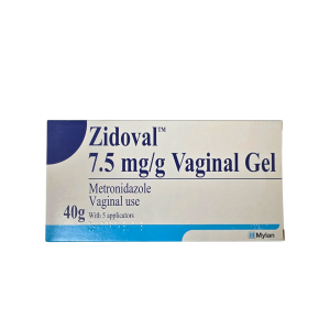 Zidoval metronidazole 0.75% (7.5mg/g) vaginal gel 40g pack for bacterial vaginosis (BV)